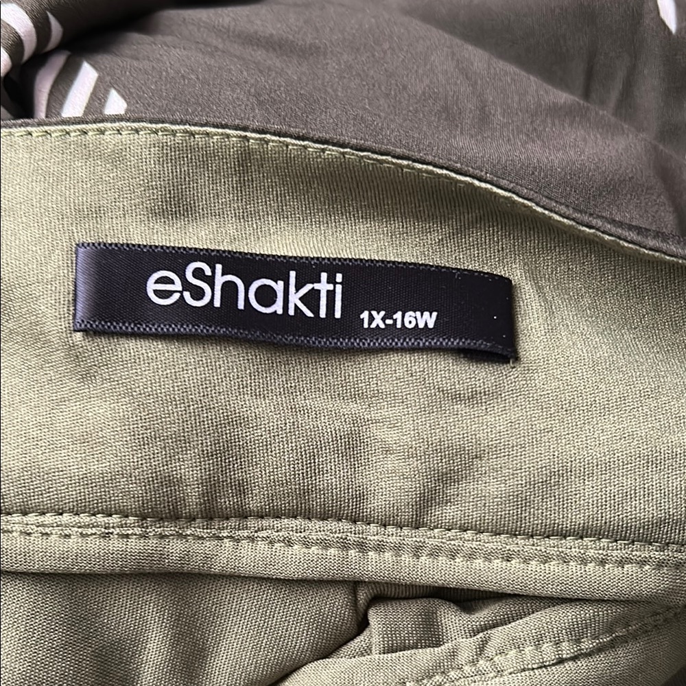 eShakti, Woman’s Size 1X-16W Olive Plaid Women's Skirt - Picture 8 of 8